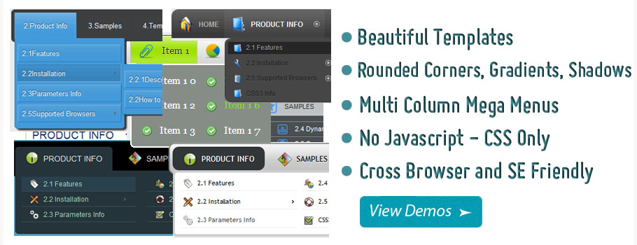 Pure Joomla Css Drop Down Menu Template Demo