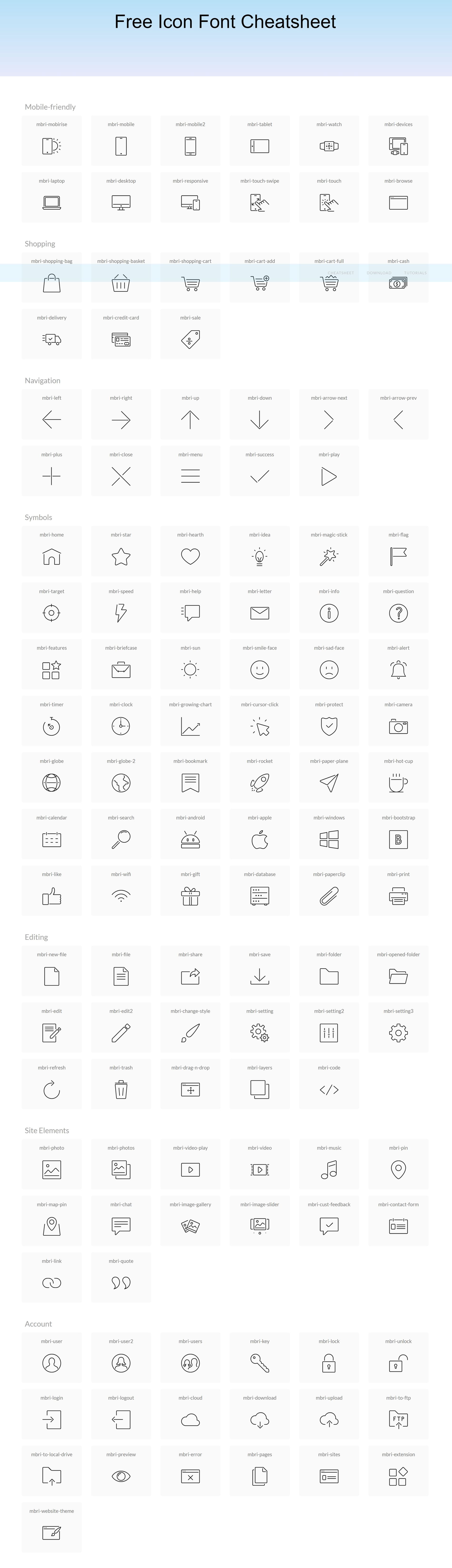 Free Icon Font